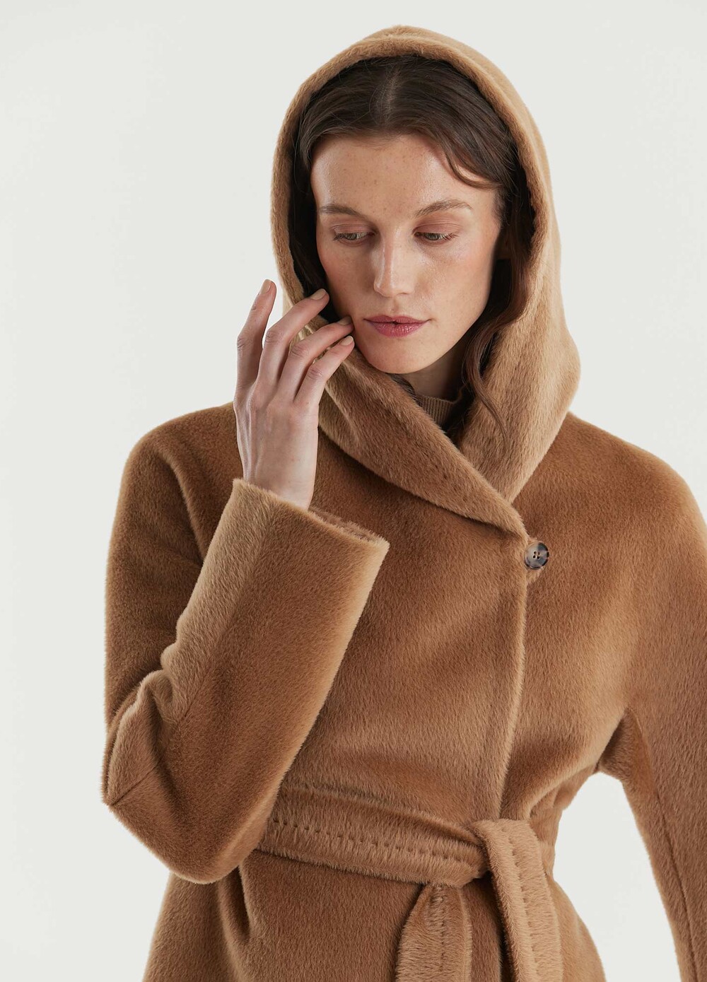 506L пальто женское (светлый camel)