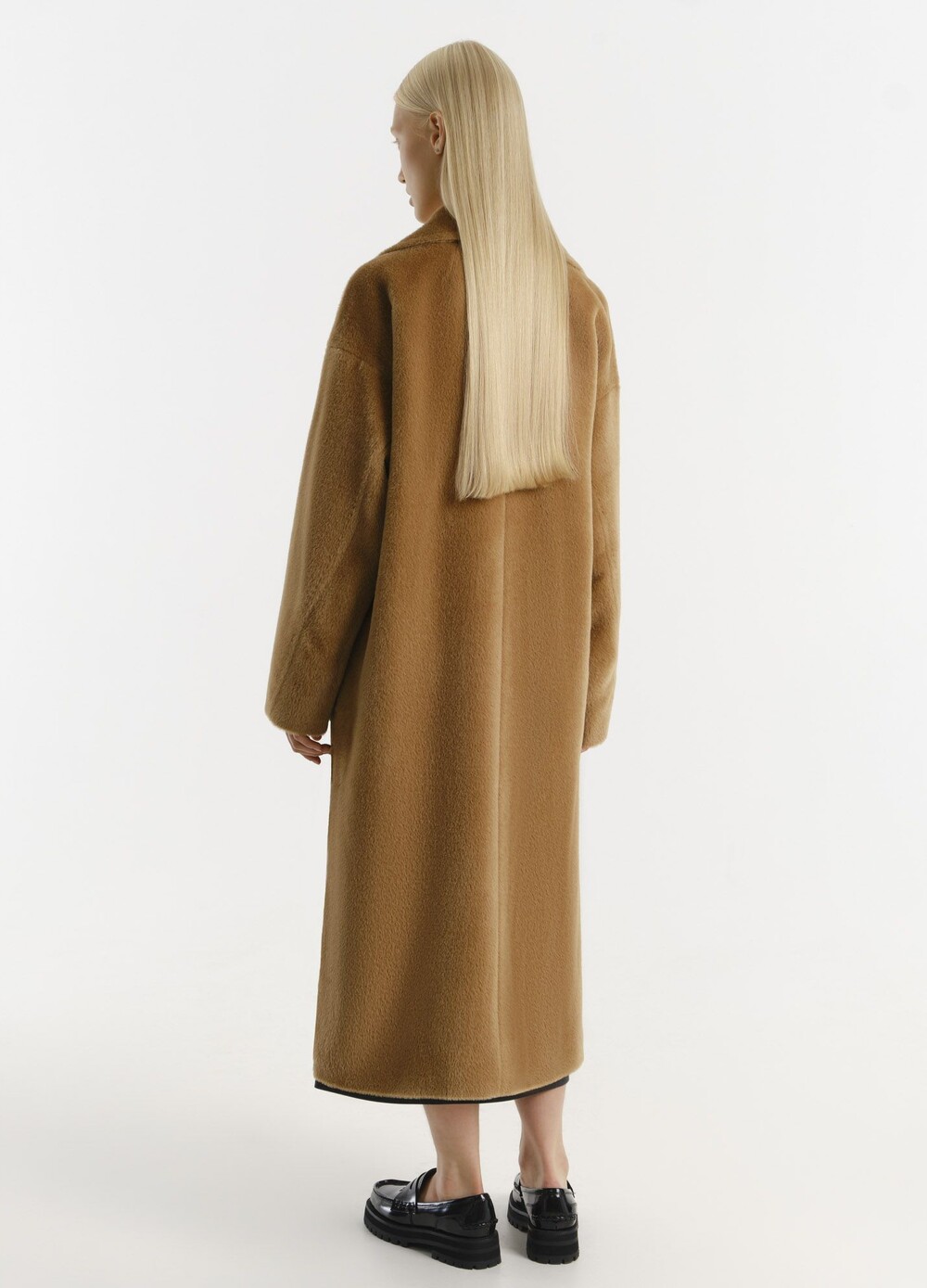 549L пальто женское (светлый camel)
